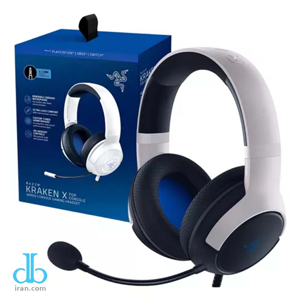 هدست گیمینگ ریزر مدل Razer Kaira X For PlayStation سفید هدست گیمینگ ریزر مدل Razer Kaira X For PlayStation سفید