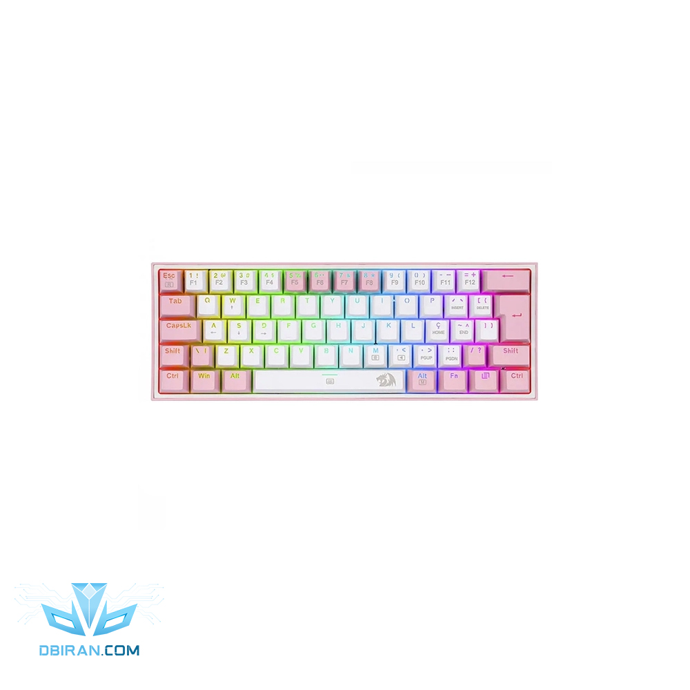 کیبورد گیمینگ ردراگون keyboard Redragon K617 Fizz-pink Gaming