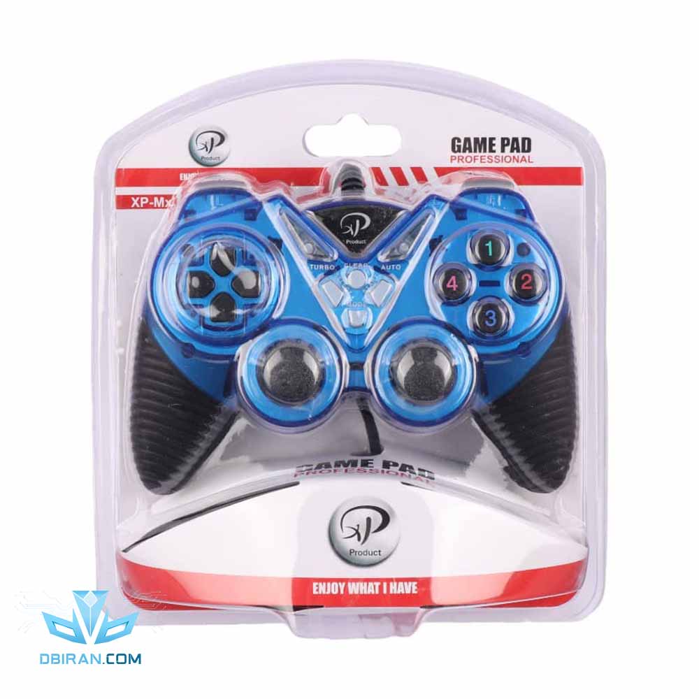 دسته بازی تکی شوکدار XPProduct XPMX214M رنگ آبی
