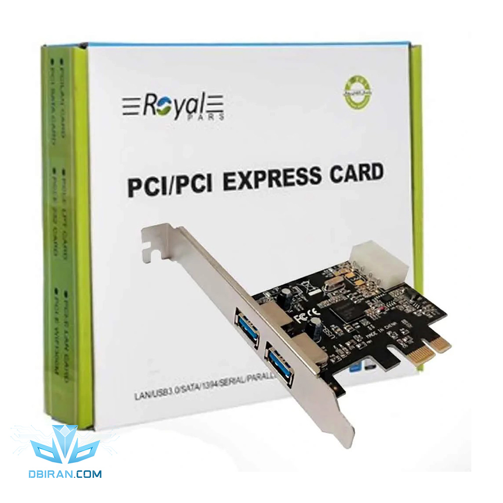 کارت USB3 اکسپرس PCI EXPRESS 2 PORT