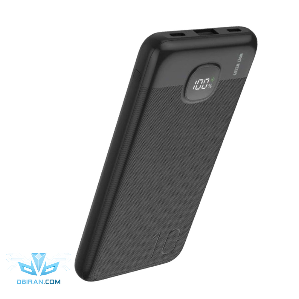 پاوربانک گرین لاین مشکی مدل Ultra Compact ظرفیت 10000 میلیآمپر ساعت