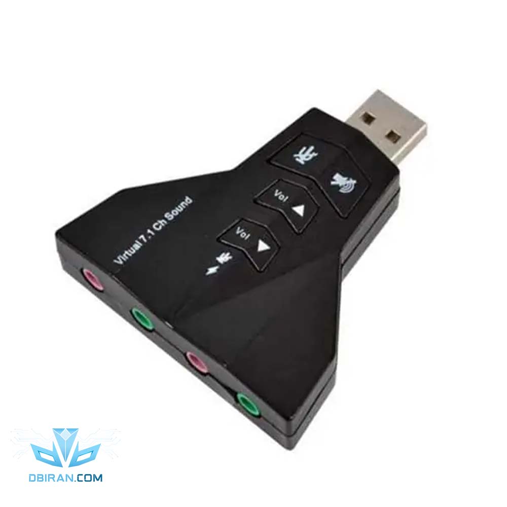 کارت صدای رویال اکسترنال دوکانال USB مدل Virtual 7.1
