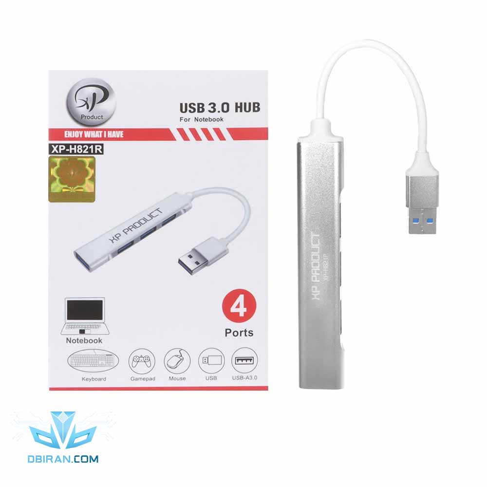 هاب 4 پورت USB3 ایکس پی پروداکت مدل H821R