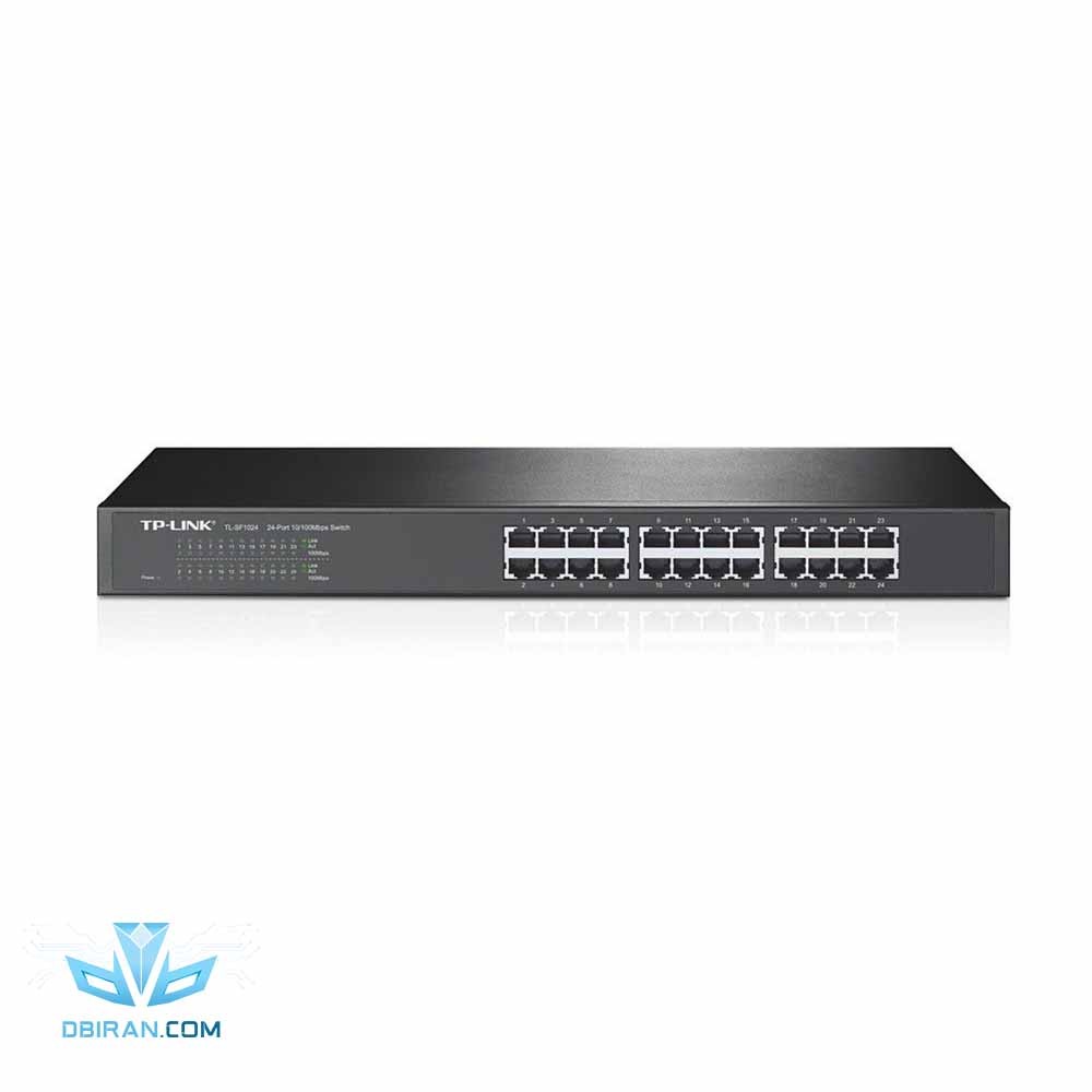 سوییچ 24 پورت مگابیتی و رکمونت تی پی لینک مدل TL SF1024