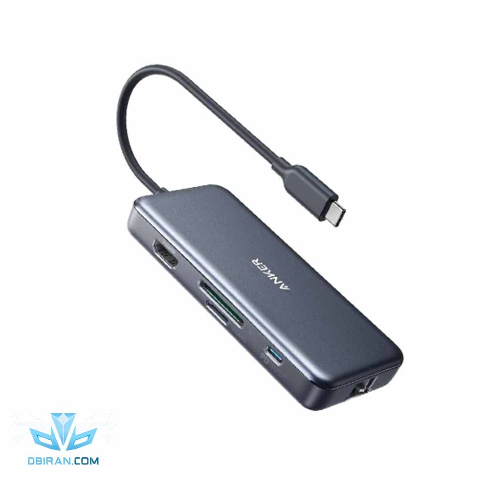 مولتی هاب 7 کاره 60W Ethernet مارک انکر مدل PowerExpand USB C PD Hub A8352
