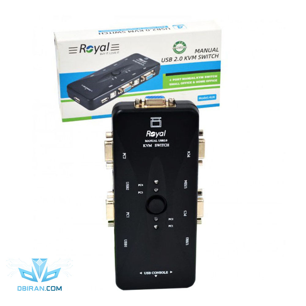 سوئیچ 1 به 4 رویال مدل KVM 4UK