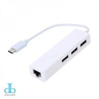 هاب تبدیل TYPE C به LAN و 3 پورت USB رویال